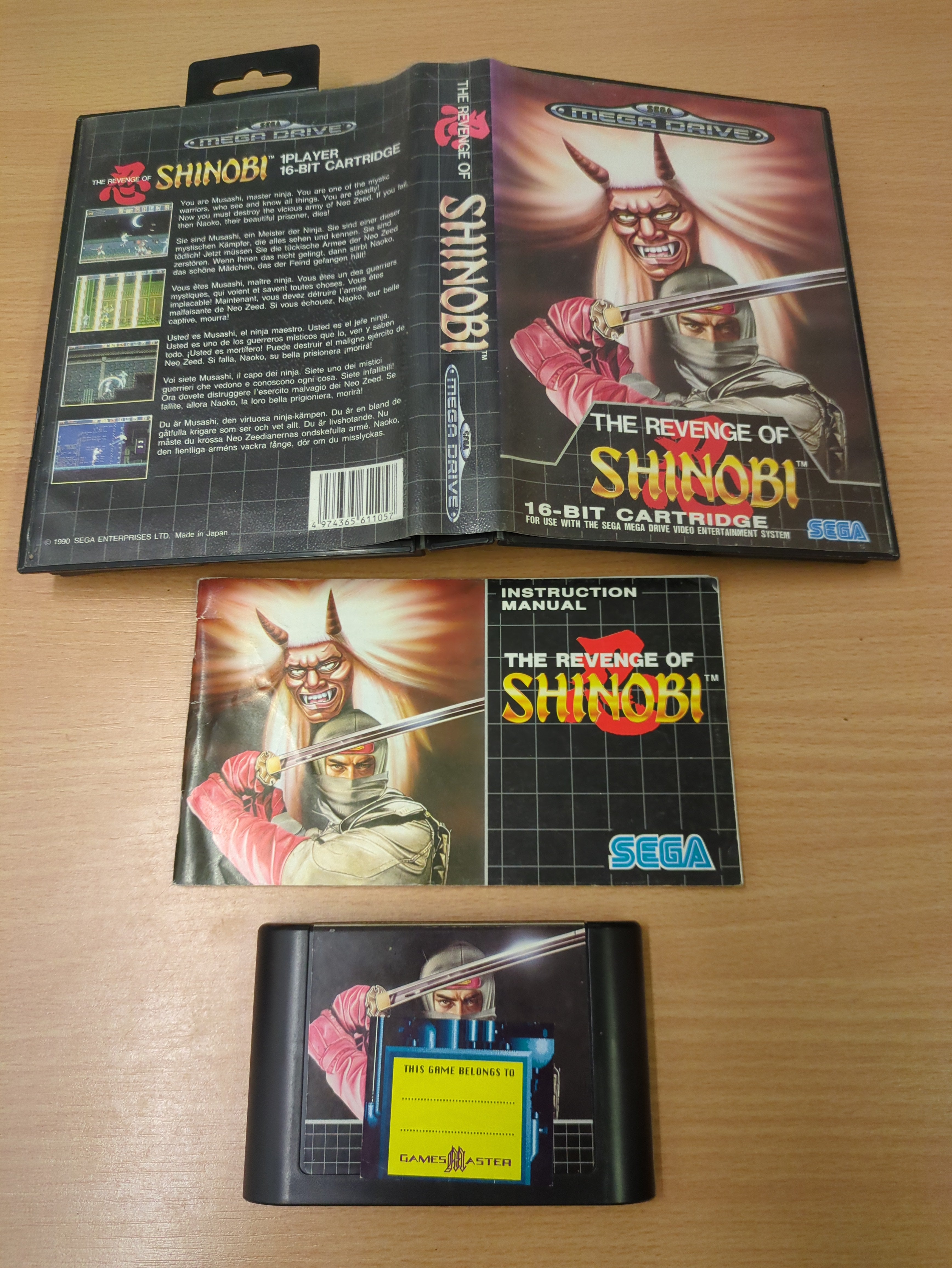 The Revenge of Shinobi Sega Mega Drive game The Revenge of Shinobi Sega Mega Drive game